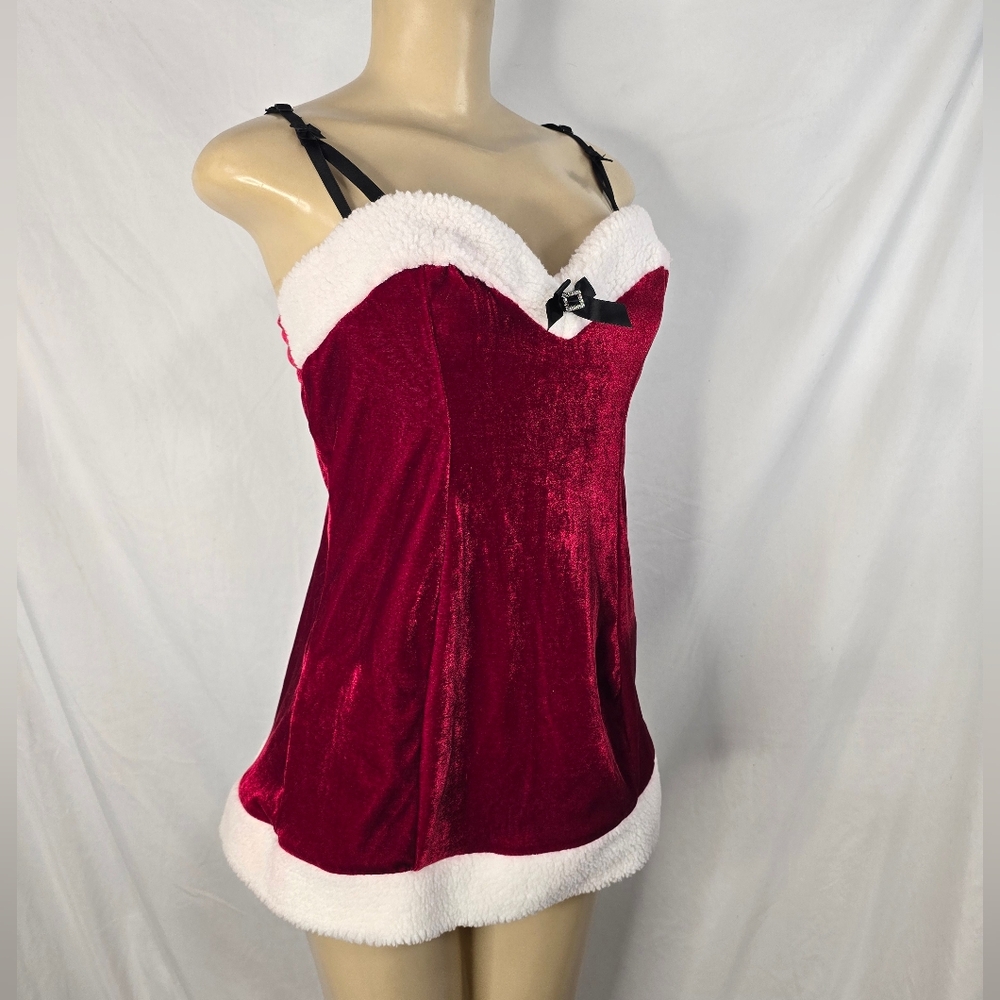 Red Velvet Holiday Lingerie Top